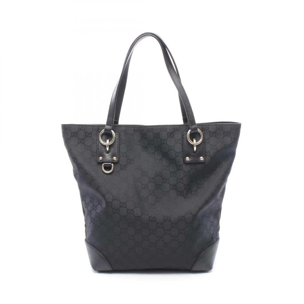 GUCCI Black Leather Tote Bag